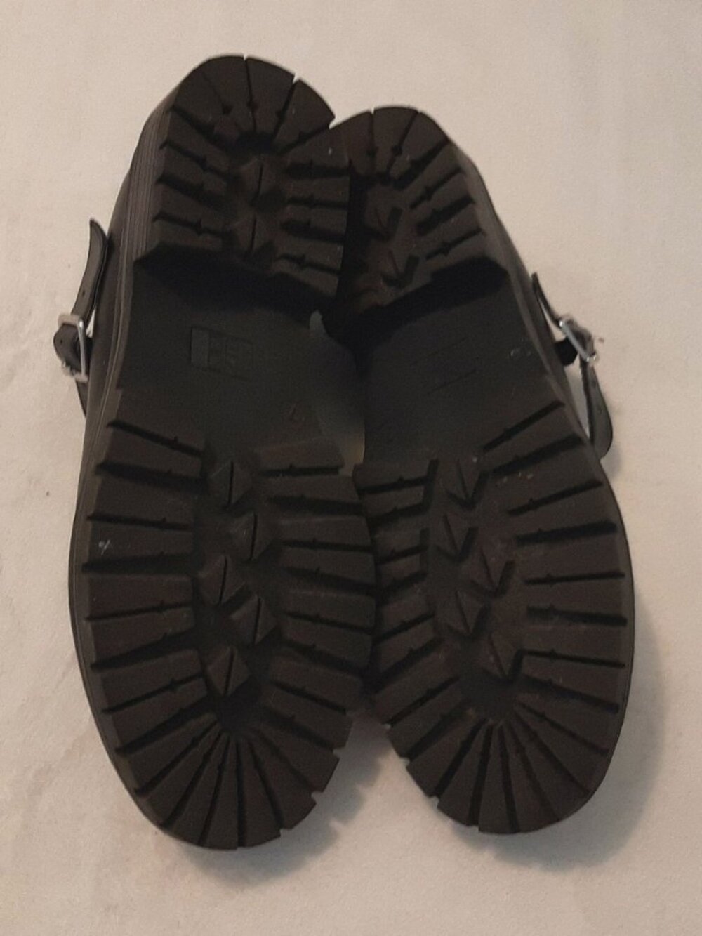 No Boundaries Women's Black Chunky Mary Jane Lug Heel Platform Shoes Sz 7 - Picture 2 of 3